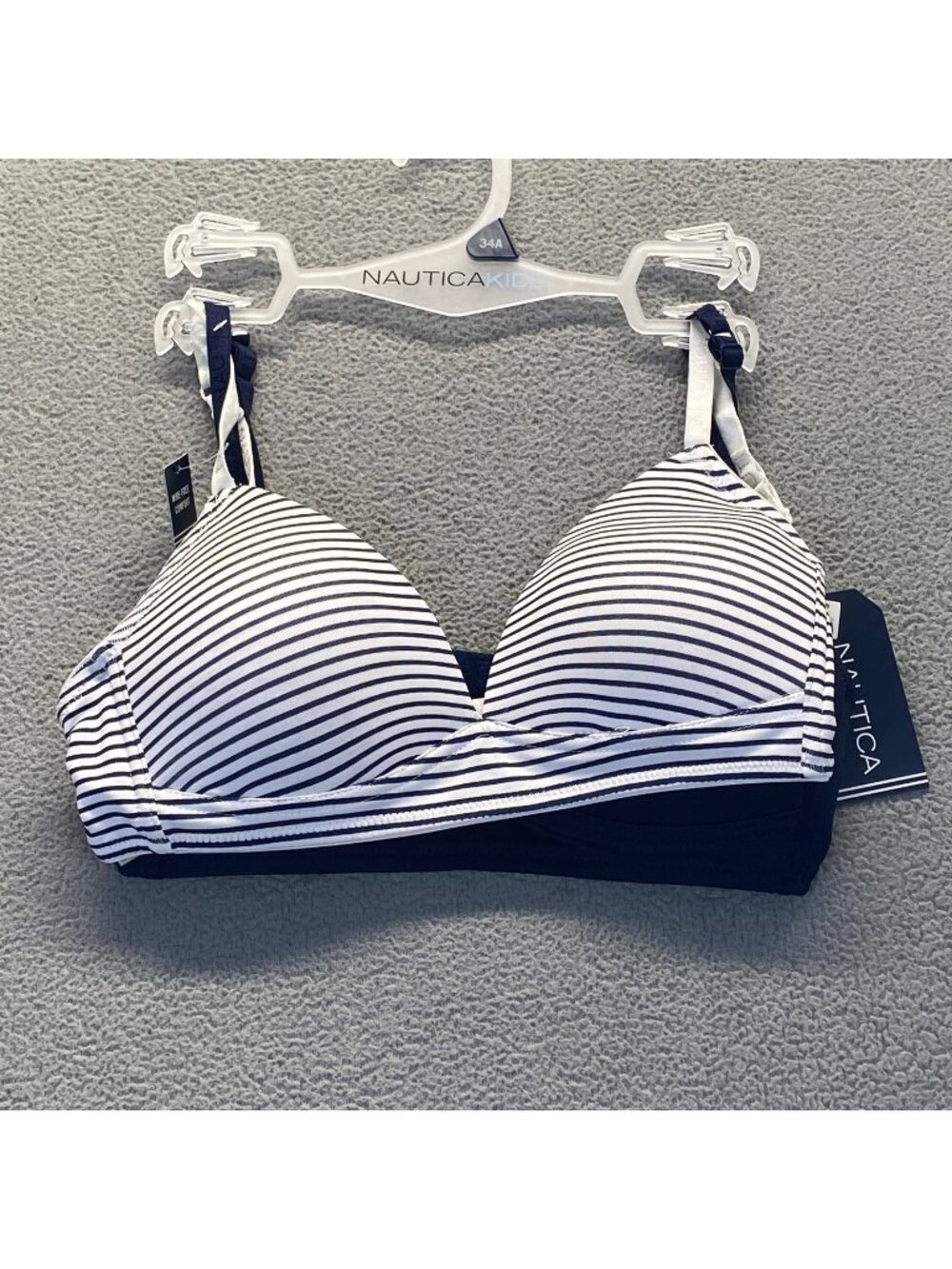 Náutica Girls Teenage Bra Kids Soft Training Breathable Underwear 2 pack 34A NEW - Picture 1 of 7
